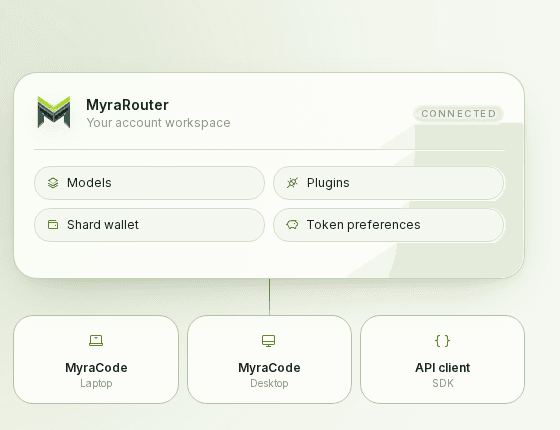 MyraRouter account workspace detail